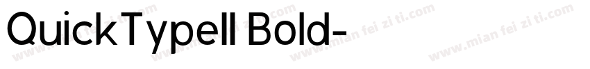 QuickTypeII Bold字体转换
